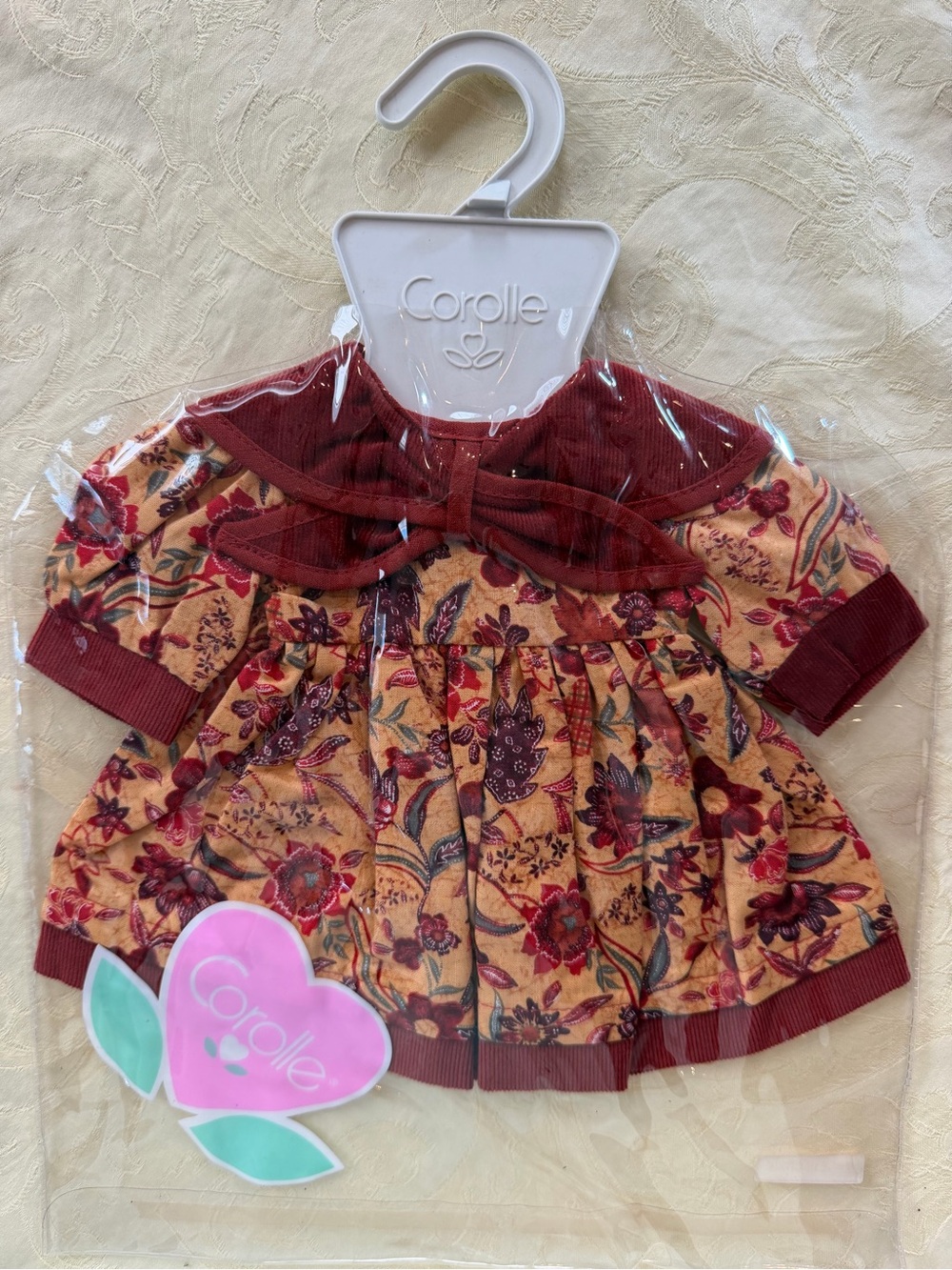 Corolle Floral Autumn Dress for a 14.5" Toddler Doll NWT